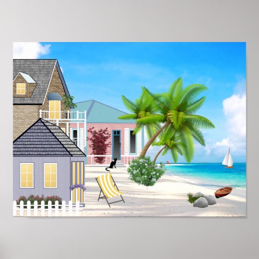 Beach Landschap Poster (Voorkant)
