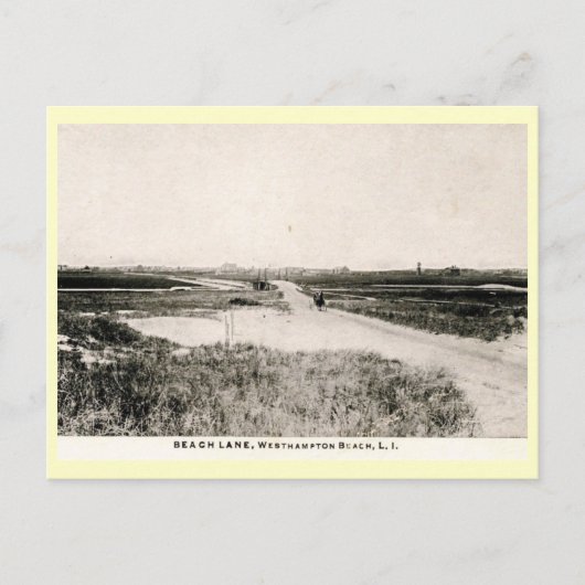Beach Lane, Westhampton, Vintage van New York Briefkaart (Voorkant)