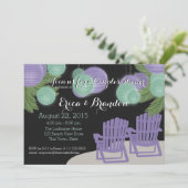 Beach Lantern Couple's Shower Kaart (Staand voorkant)