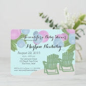 Beach Lanterns Baby shower Kaart (Staand voorkant)