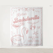 Beach Last Toast Pink Bachelorette Party Tapestry Wandkleed (Voorkant)