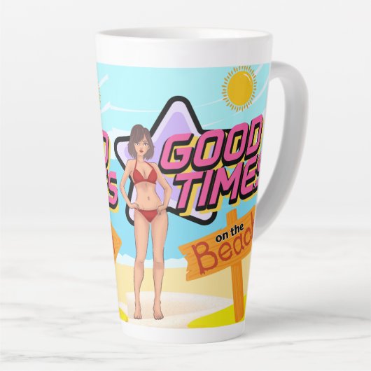 beach latte mok (Rechterhoek)