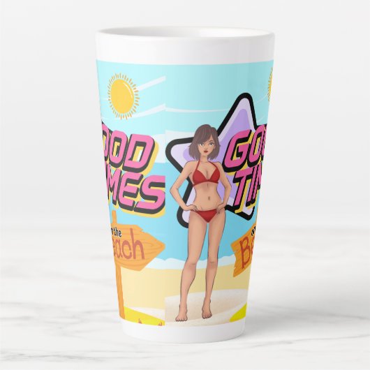 beach latte mok (Voorkant)