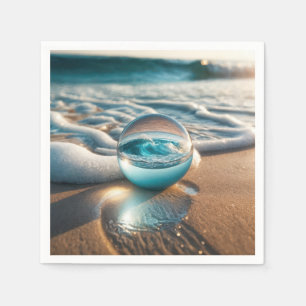 Beach Lens Ball met Ocean Wave Servet