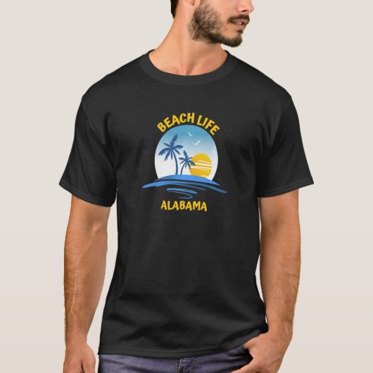Beach Life Alabama Premium T-shirt (Voorkant)