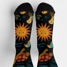 Beach Life Animals Crew Socks Gift Sokken