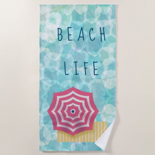 Beach Life Beach Towel Strandlaken (Voorkant)