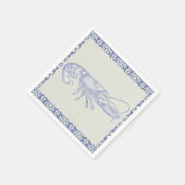 Beach Life Blauwe kreeft op crème Servetten (Hoek)