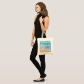 Beach Life. Blue Sky Tropical Paradise Aqua Ocean Tote Bag (Voorkant (model))