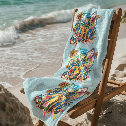 Beach Life Blue Strandlaken