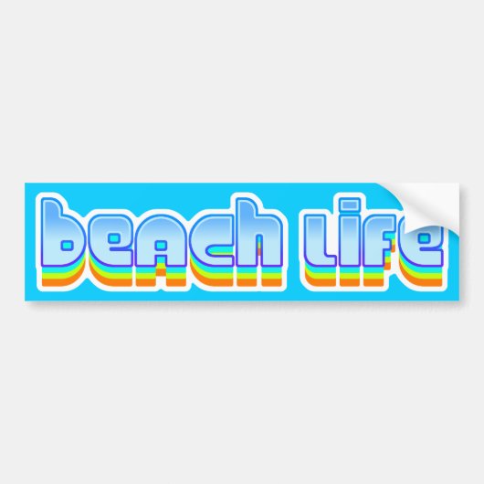 Beach Life Bumpersticker (Voorkant)