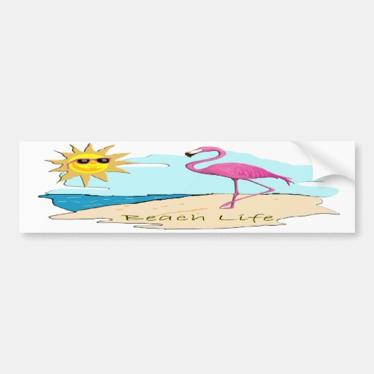 Beach Life Bumpersticker (Voorkant)