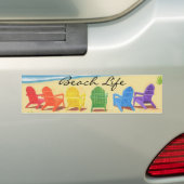 Beach Life Bumpersticker (Op auto)