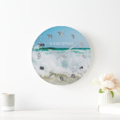 Beach Life Decor Gepersonaliseerde Oceaan Zee Cita Grote Klok (Huis)