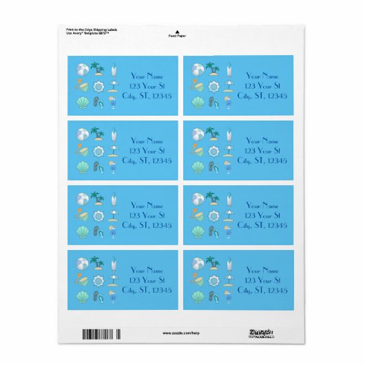 Beach Life Dingen Thunder_Cove Etiket (Full Sheet)