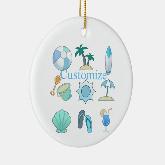 Beach Life Dingen Thunder_Cove Keramisch Ornament (Rechts)