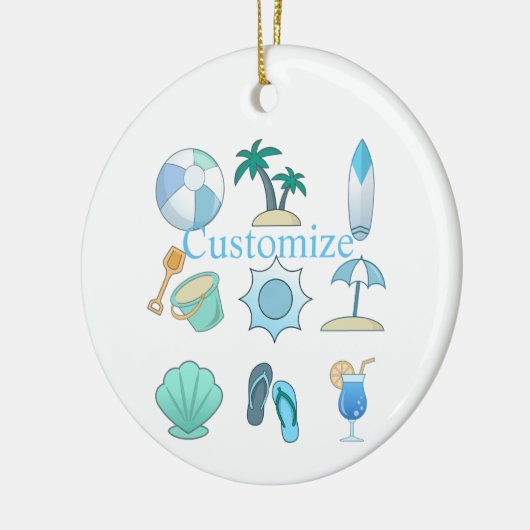 Beach Life Dingen Thunder_Cove Keramisch Ornament (Links)