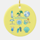 Beach Life Dingen Thunder_Cove Keramisch Ornament (Achterkant)