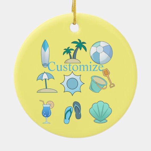 Beach Life Dingen Thunder_Cove Keramisch Ornament (Achterkant)