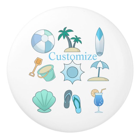 Beach Life Dingen Thunder_Cove Keramische Knop (Voorkant)