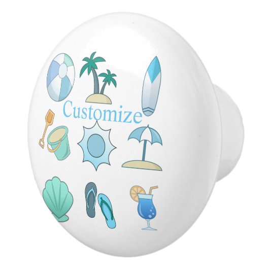 Beach Life Dingen Thunder_Cove Keramische Knop (Rechts)