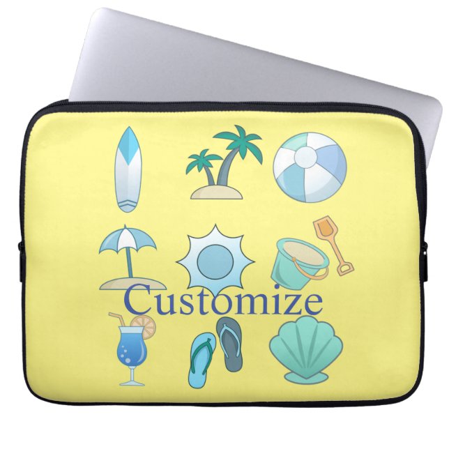 Beach Life Dingen Thunder_Cove Laptop Sleeve (Voorkant)