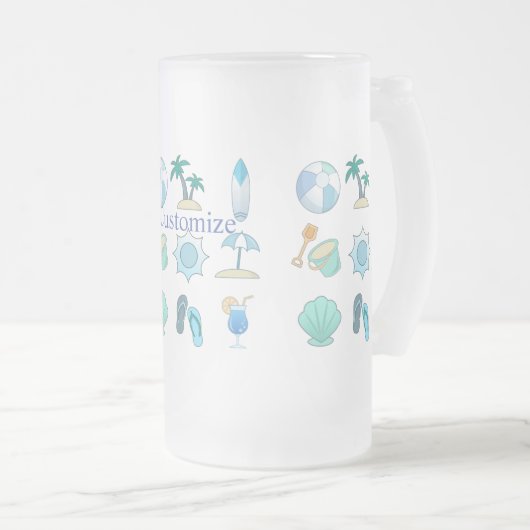 Beach Life Dingen Thunder_Cove Matglas Bierpul (Voorkant rechts)