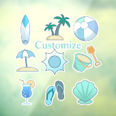 Beach Life Dingen Thunder_Cove Raamsticker (Vel 3)