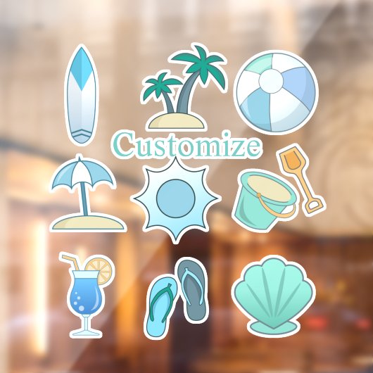 Beach Life Dingen Thunder_Cove Raamsticker (Vel 2)