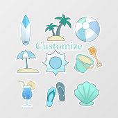 Beach Life Dingen Thunder_Cove Raamsticker (Vel)