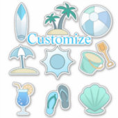 Beach Life Dingen Thunder_Cove Sticker (Voorkant)