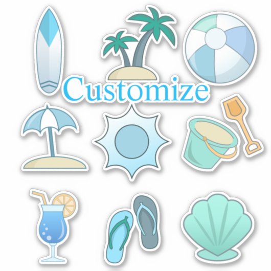 Beach Life Dingen Thunder_Cove Sticker (Voorkant)