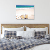 "BEACH LIFE" Dromen van het Zee en Zandwandkunst Canvas Afdruk (Insitu (Slaapkamer))