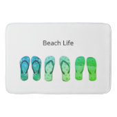 Beach Life en Green Teenslippers Badmat (Voorkant)