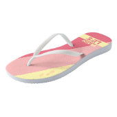 Beach Life - Geometrische Happy Pink Yellow Teenslippers (Schuin)