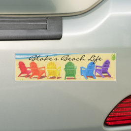 Beach Life gepersonaliseerde Bumpersticker