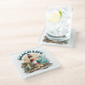 Beach Life Glazen Onderzetter (Schuin)