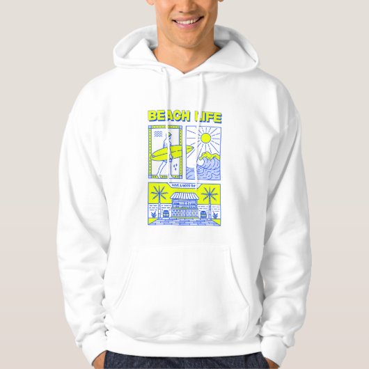 Beach Life Hoodie (Voorkant)