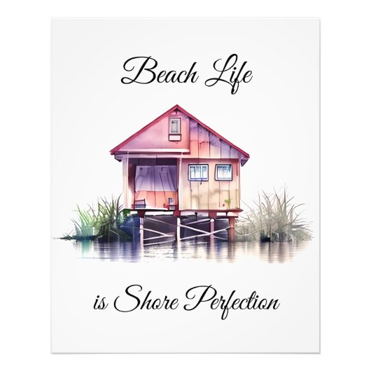 Beach Life is Shore Perfection Foto Afdruk (Voorkant)