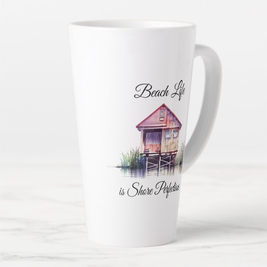 Beach Life is Shore Perfection Latte Mok (Rechterhoek)