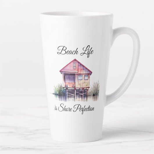 Beach Life is Shore Perfection Latte Mok (Rechts)