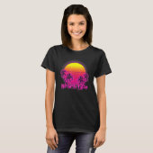 Beach Life Islands Electro Retro Sunset Love Cali T-shirt (Voorkant volledig)