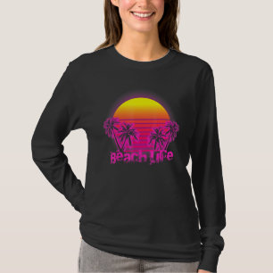 Beach Life Islands Electro Retro Sunset Love Cali T-shirt