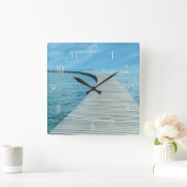 Beach Life Ocean Uitzichten Wall Clock Vierkante Klok (Huis)