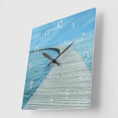 Beach Life Ocean Uitzichten Wall Clock Vierkante Klok (Hoek)