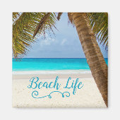 Beach Life Palm Tree Magneet (Voorkant)
