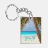 Beach Life Palm Tree Sleutelhanger (Voorkant Links)