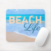 Beach Life. Prachtige aqua-zee en tropische strand Muismat (Met muis)