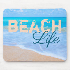 Beach Life. Prachtige aqua-zee en tropische strand Muismat