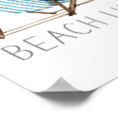 Beach Life Quote Nautical Beach Zomerstoel Poster (Hoek)